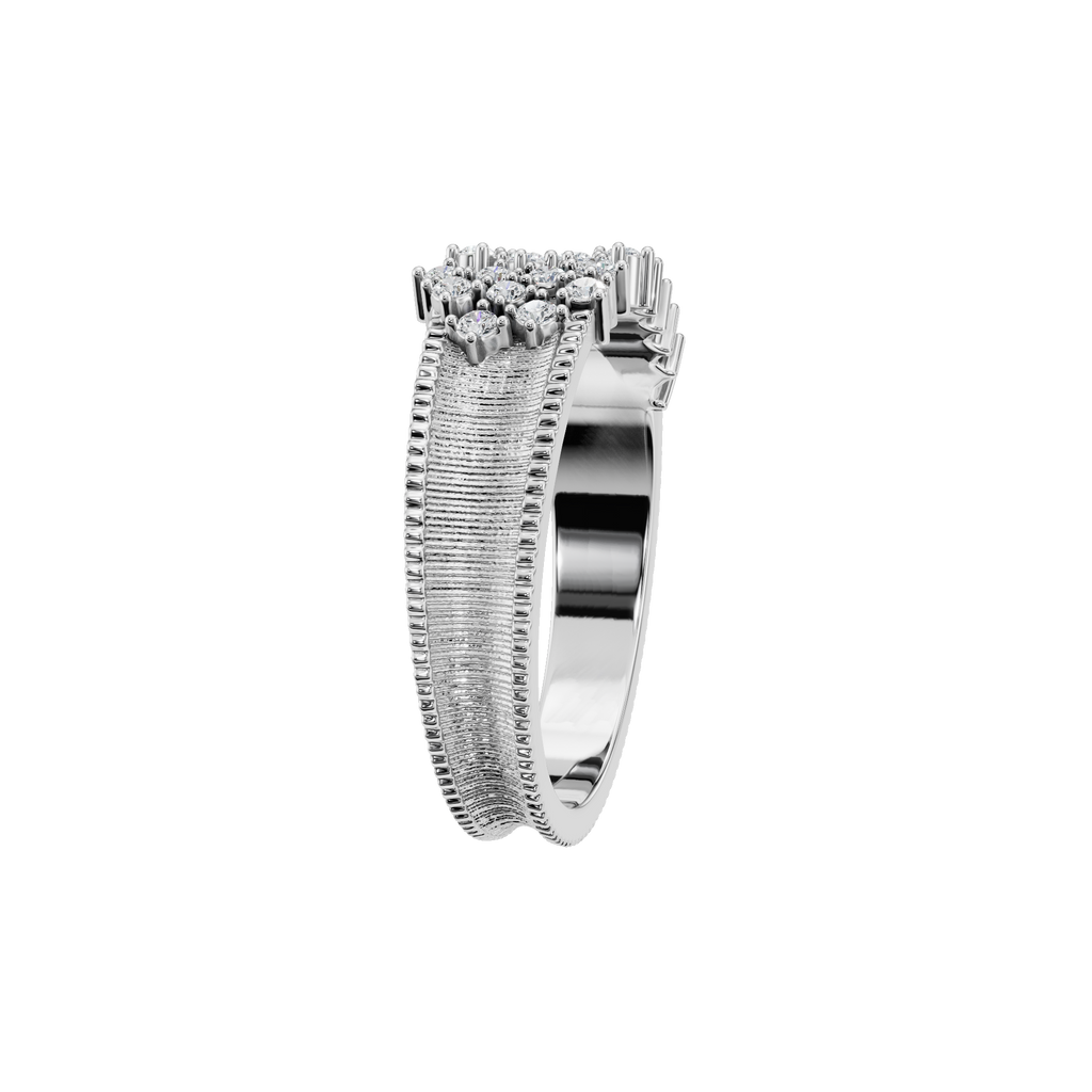 ROUND OPEN MILGRAIN WEDDING BAND