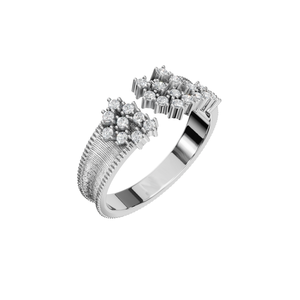 ROUND OPEN MILGRAIN WEDDING BAND