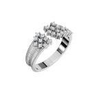 ROUND OPEN MILGRAIN WEDDING BAND