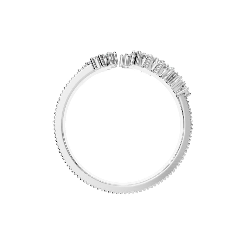 ROUND OPEN MILGRAIN WEDDING BAND