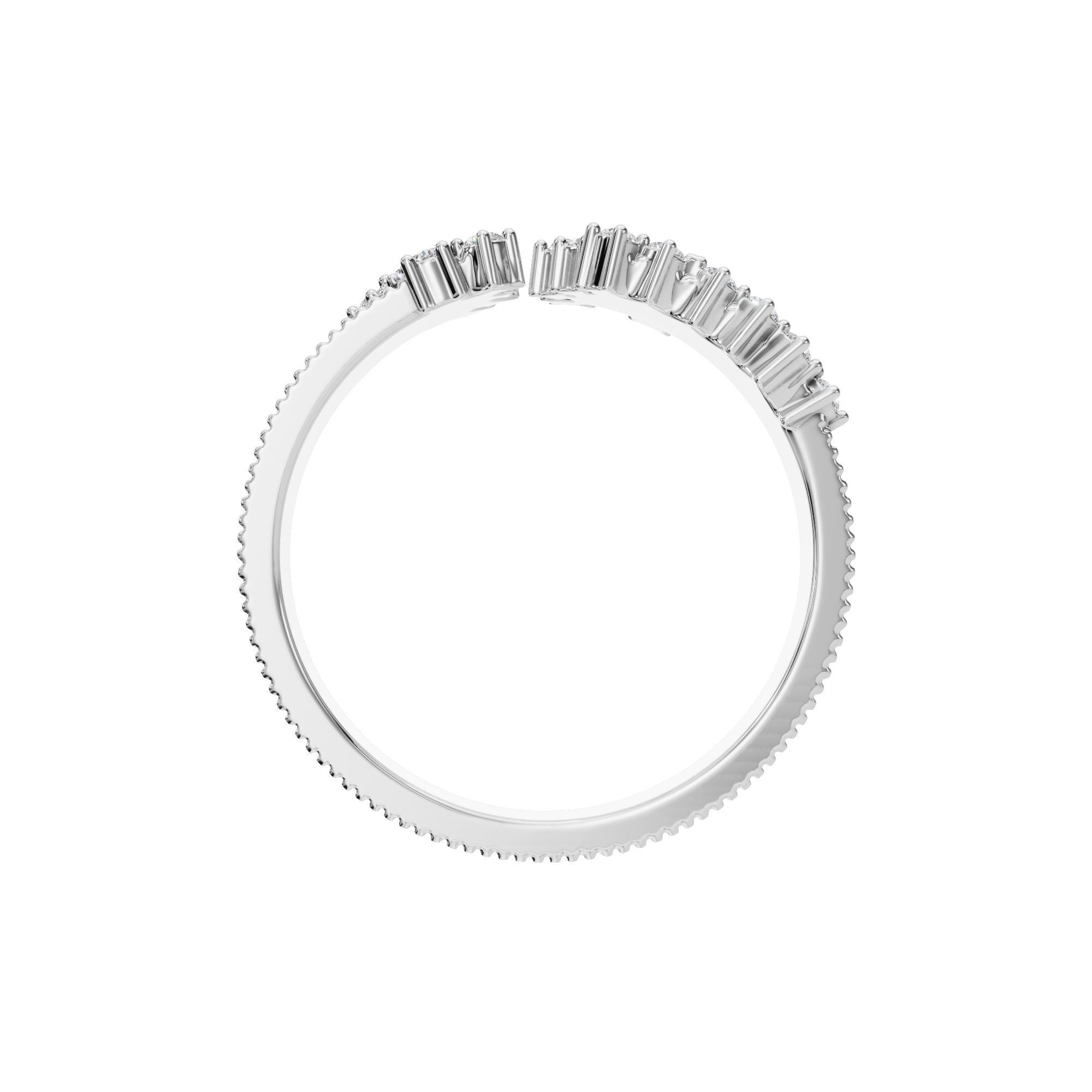 ROUND OPEN MILGRAIN WEDDING BAND