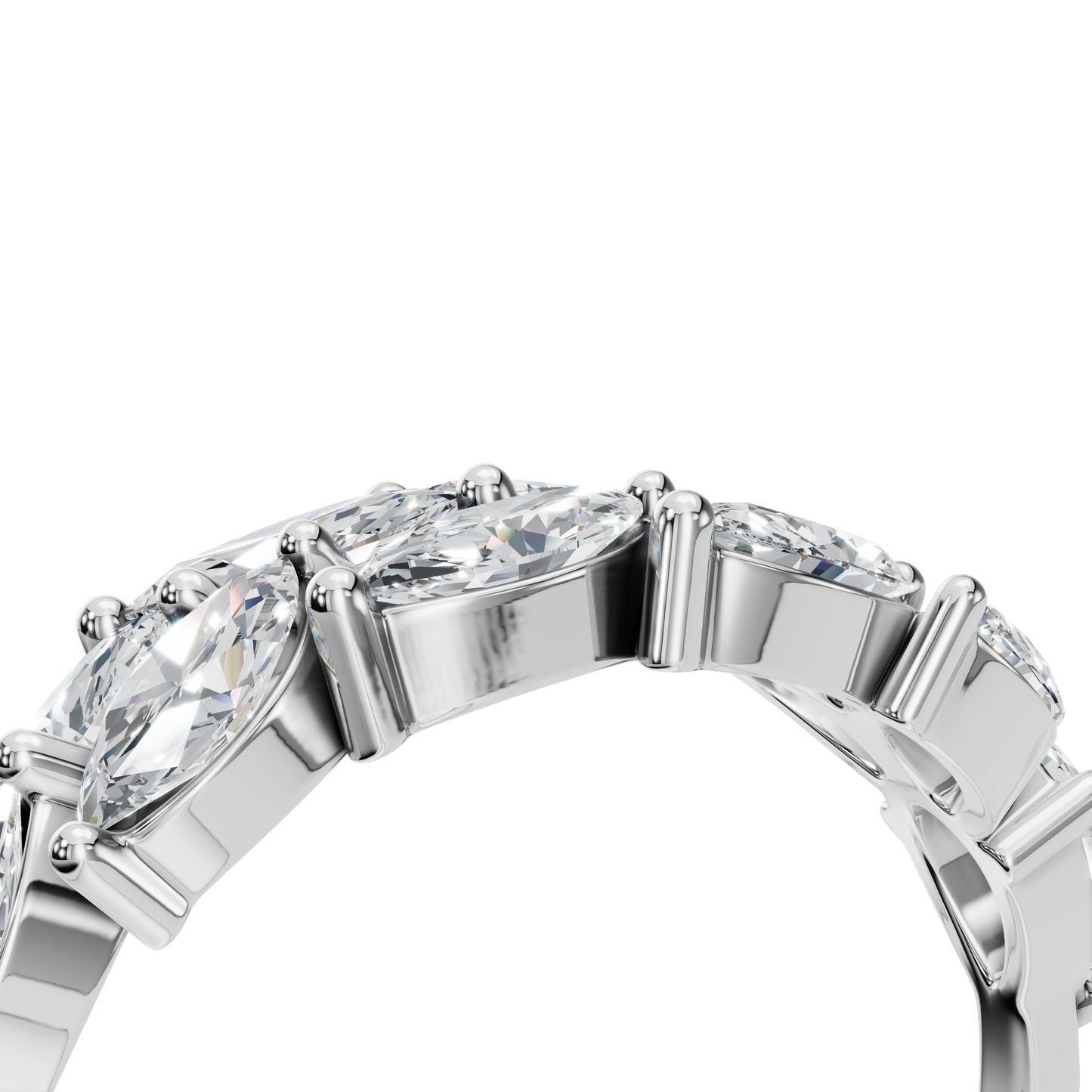 MARQUISE WEDDING WEDDING BAND - M&D Signature Jewels