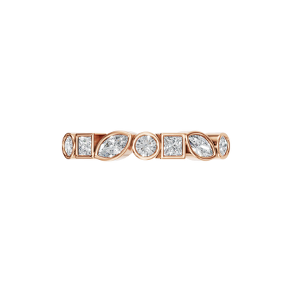 MULTISHAPE HALF ETERNITY WEDDING BAND - M&D Signature Jewels