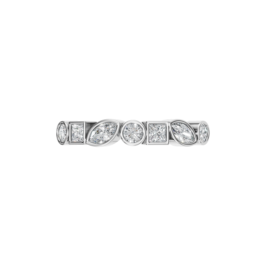 MULTI-SHAPE BEZEL HALF ETERNITY