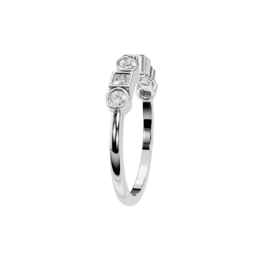 MULTISHAPE HALF ETERNITY WEDDING BAND