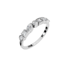 MULTISHAPE HALF ETERNITY WEDDING BAND