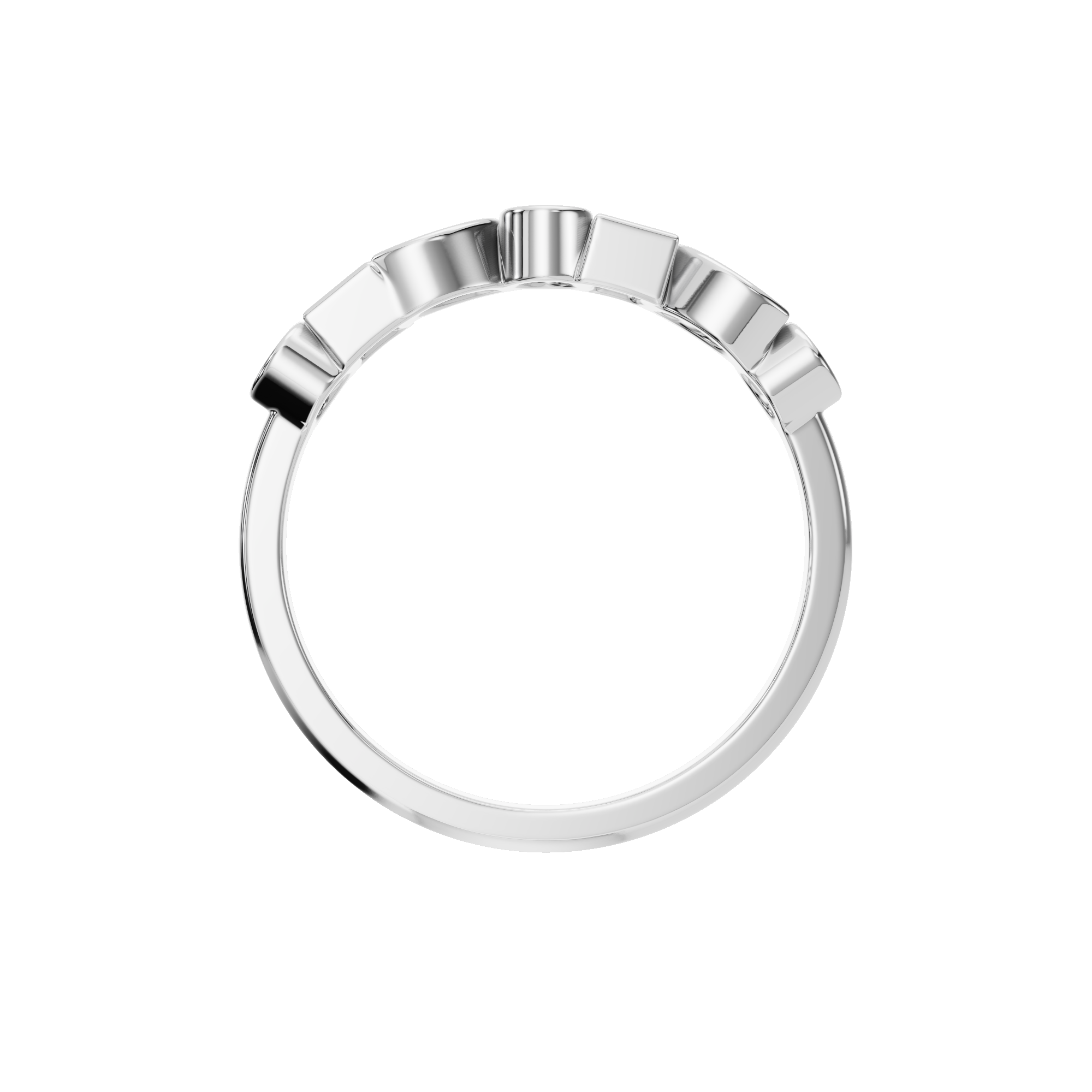 MULTI-SHAPE BEZEL HALF ETERNITY