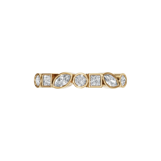 MULTISHAPE HALF ETERNITY WEDDING BAND - M&D Signature Jewels