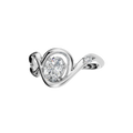 OVAL CROSS PAVE SOLITAIRE RING
