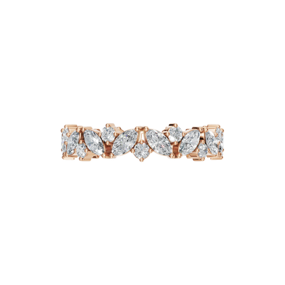 MARQUISE ROUND ETERNITY WEDDING BAND - M&D Signature Jewels
