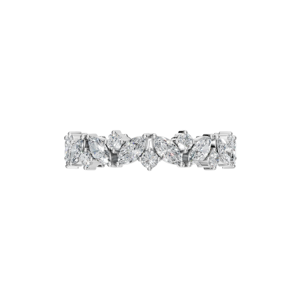 MARQUISE ROUND ETERNITY WEDDING BAND