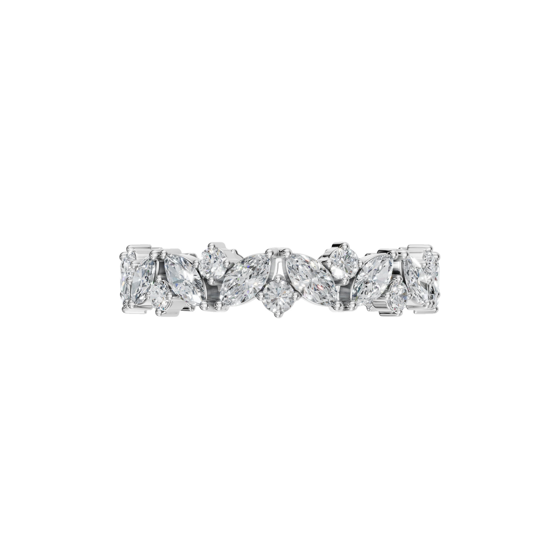 MARQUISE ROUND ETERNITY WEDDING BAND - M&D Signature Jewels