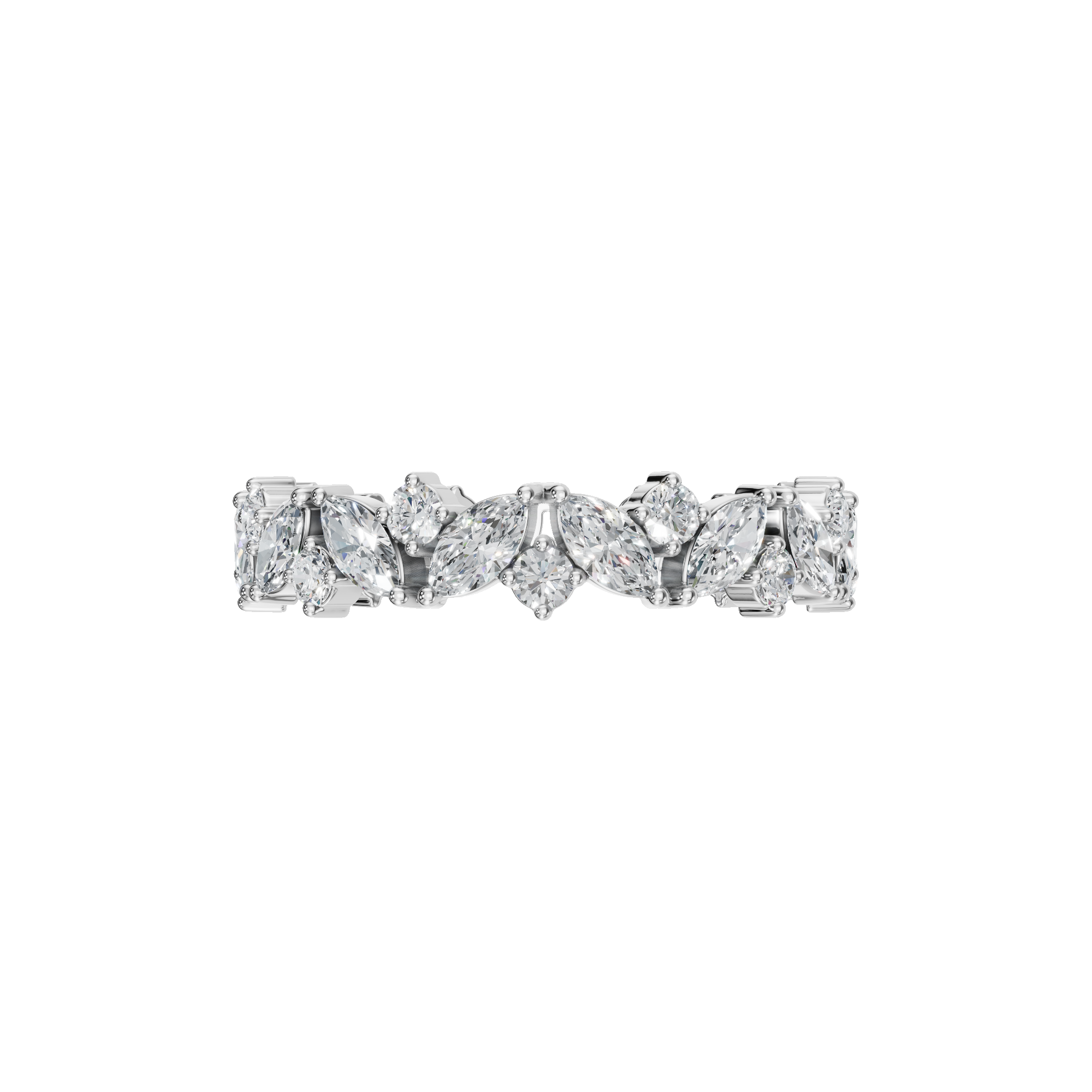 MARQUISE ROUND ETERNITY WEDDING BAND