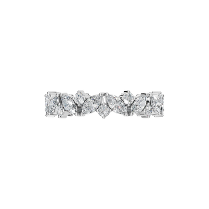 MARQUISE ROUND ETERNITY WEDDING BAND - M&D Signature Jewels