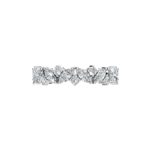 MARQUISE ROUND ETERNITY WEDDING BAND