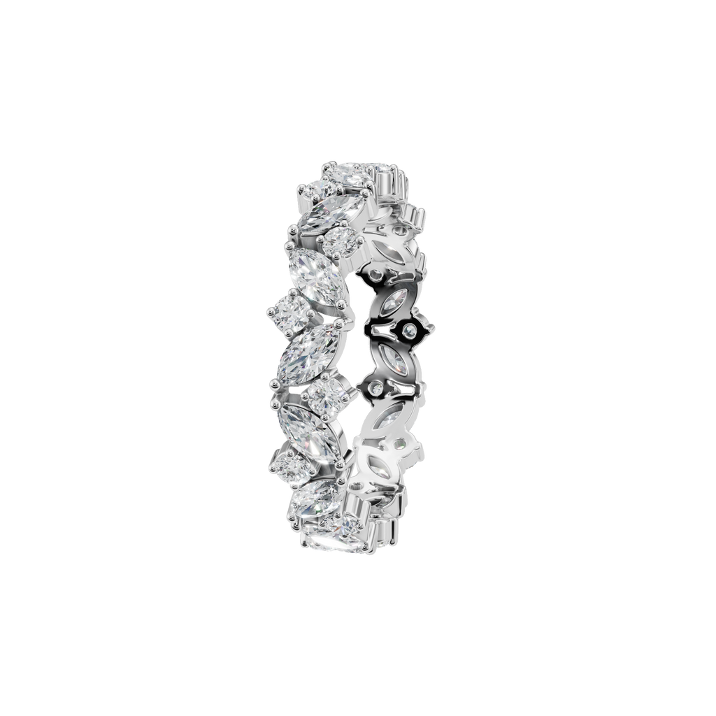MARQUISE ROUND ETERNITY WEDDING BAND