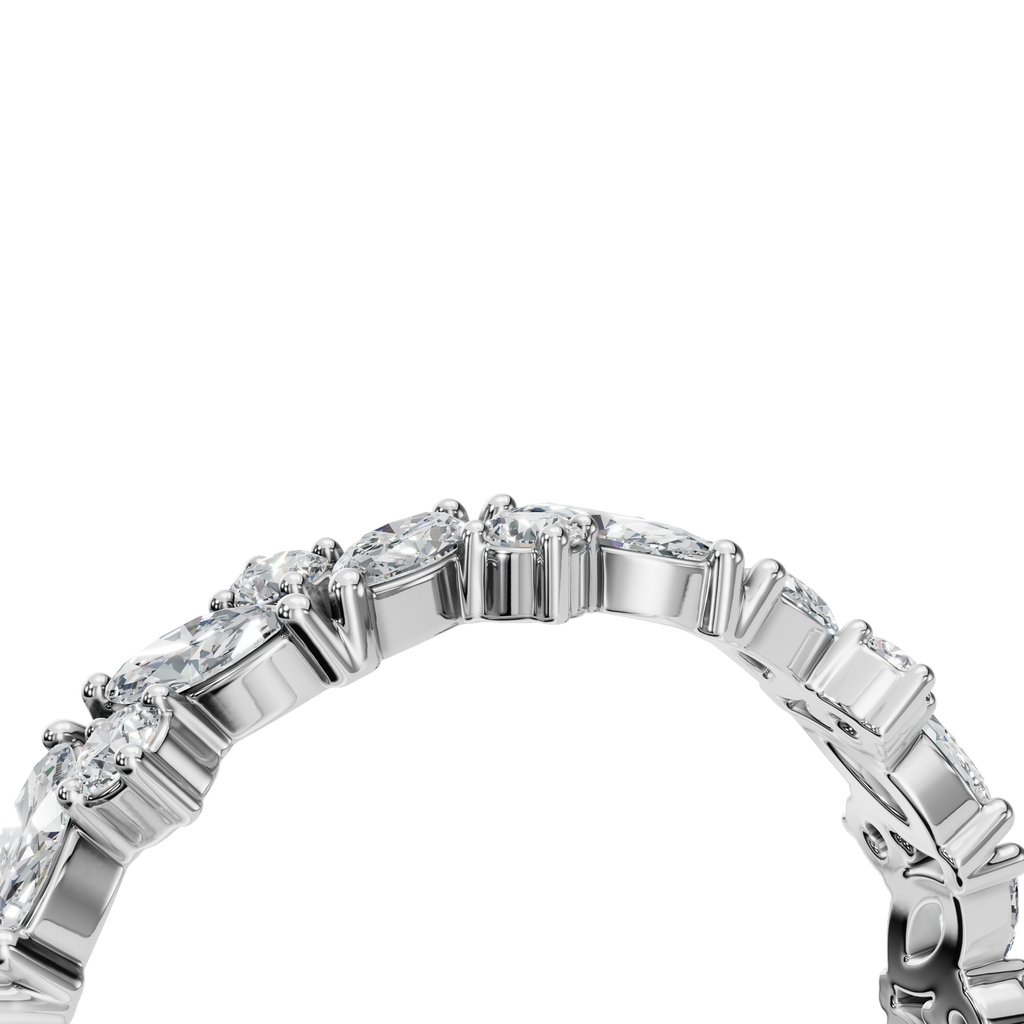 MARQUISE ROUND ETERNITY WEDDING BAND