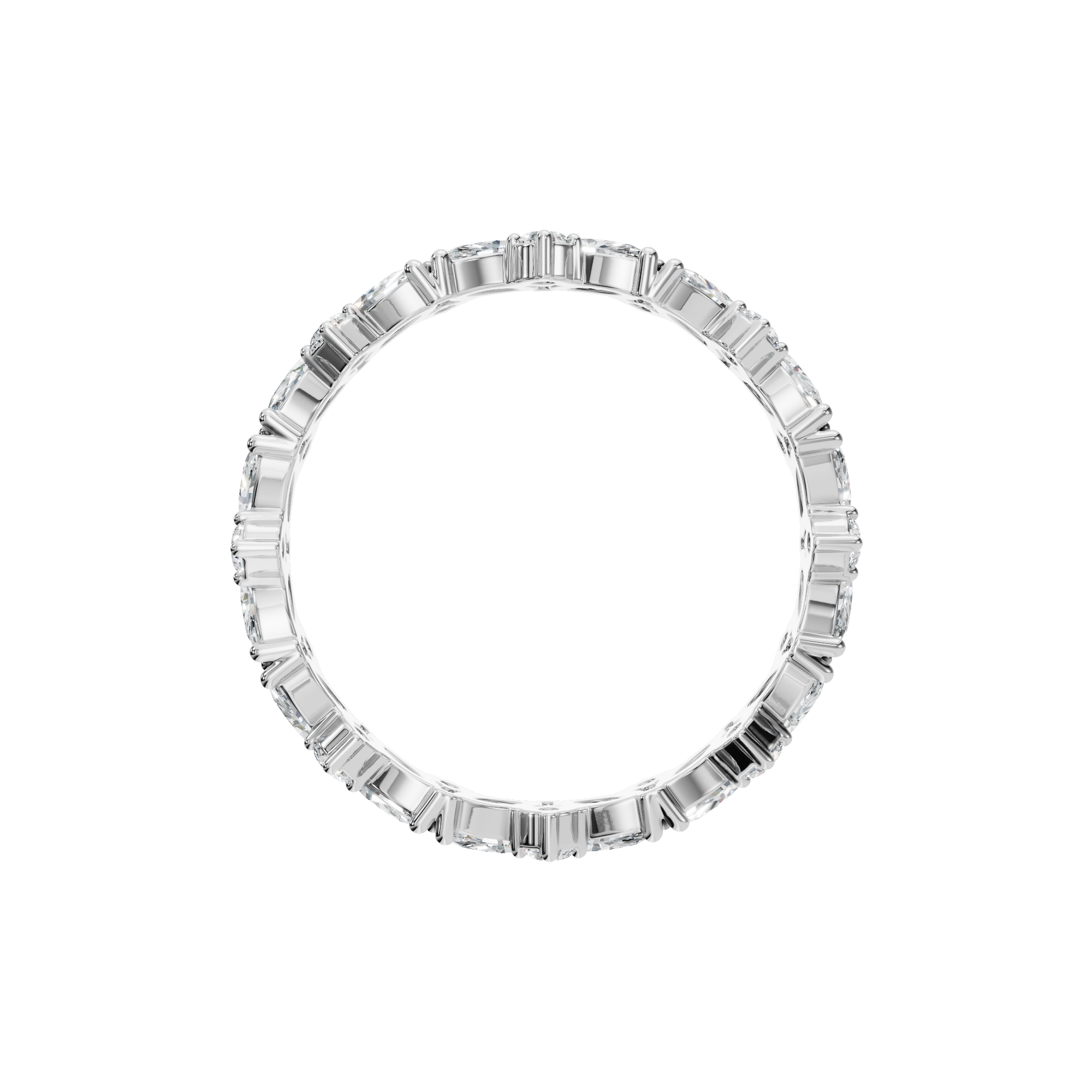 MARQUISE ROUND ETERNITY WEDDING BAND