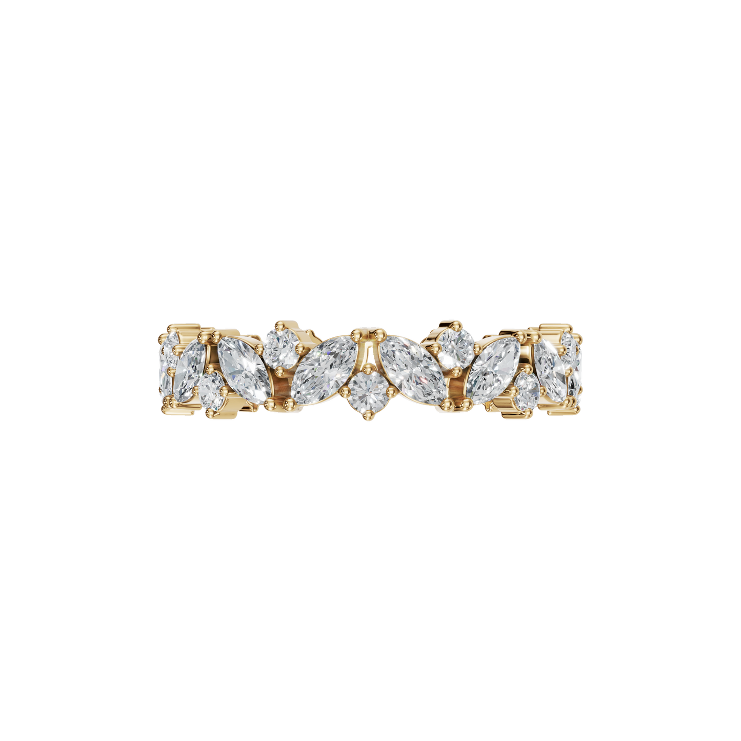 MARQUISE ROUND ETERNITY WEDDING BAND - M&D Signature Jewels