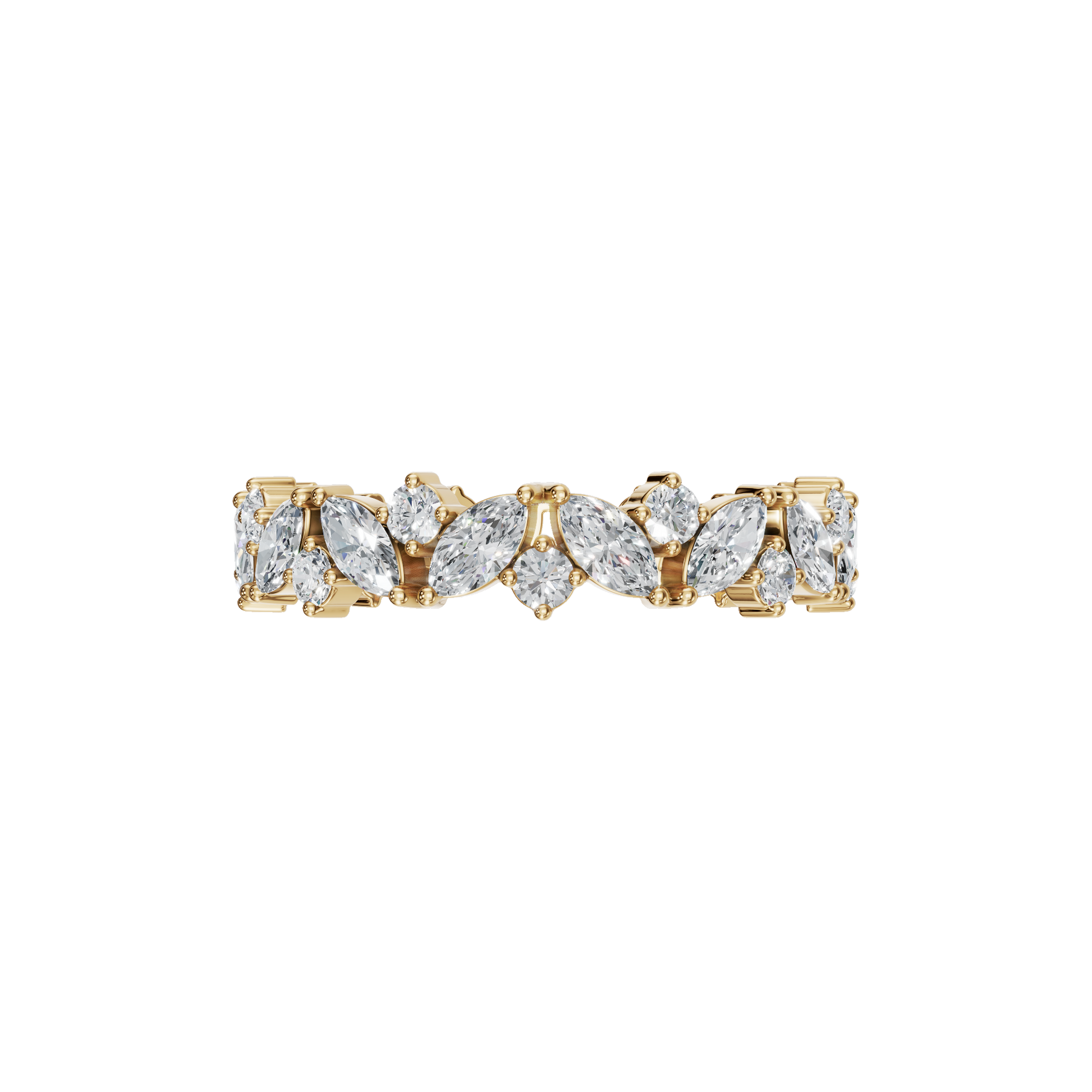 MARQUISE ROUND ETERNITY WEDDING BAND - M&D Signature Jewels