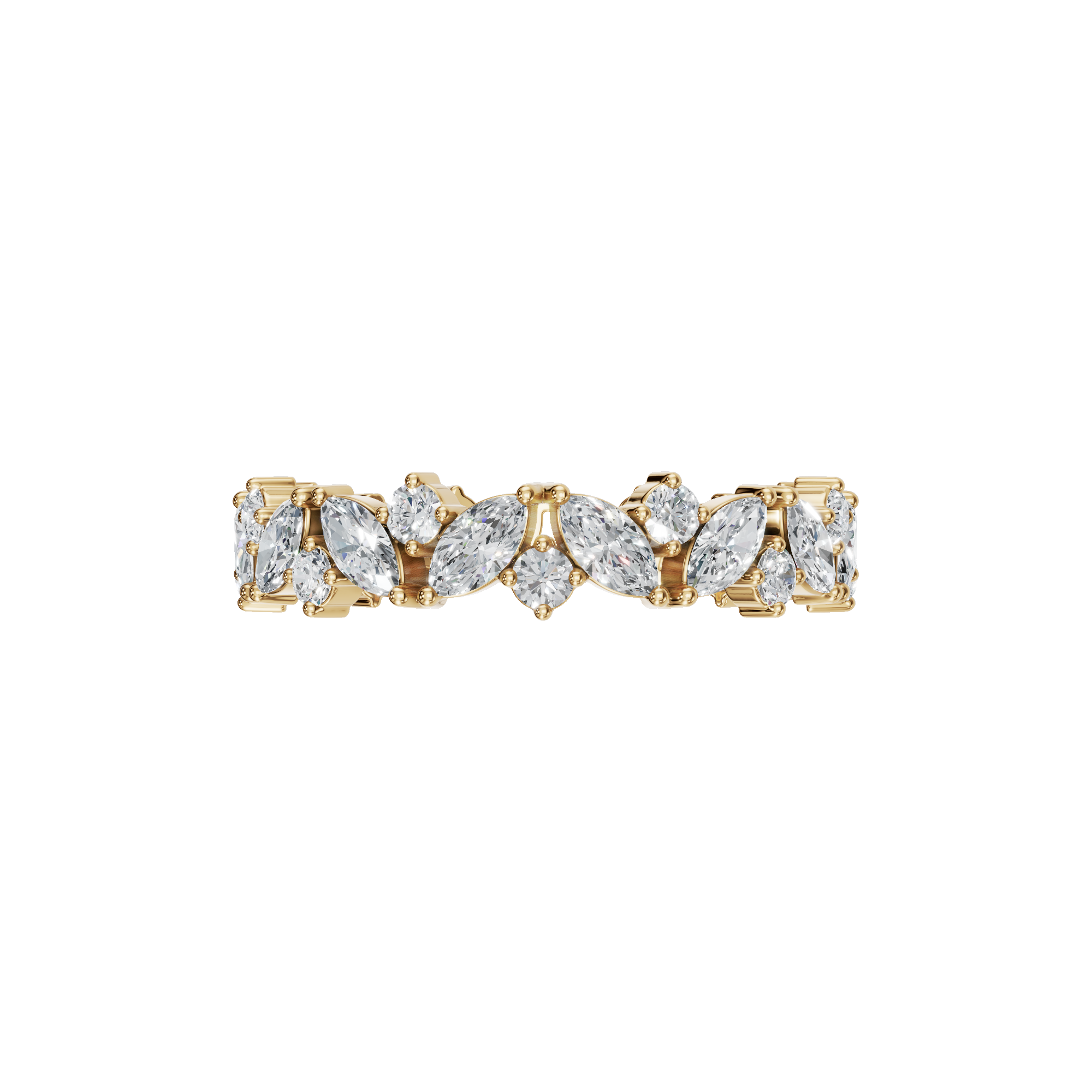 MARQUISE ROUND ETERNITY WEDDING BAND