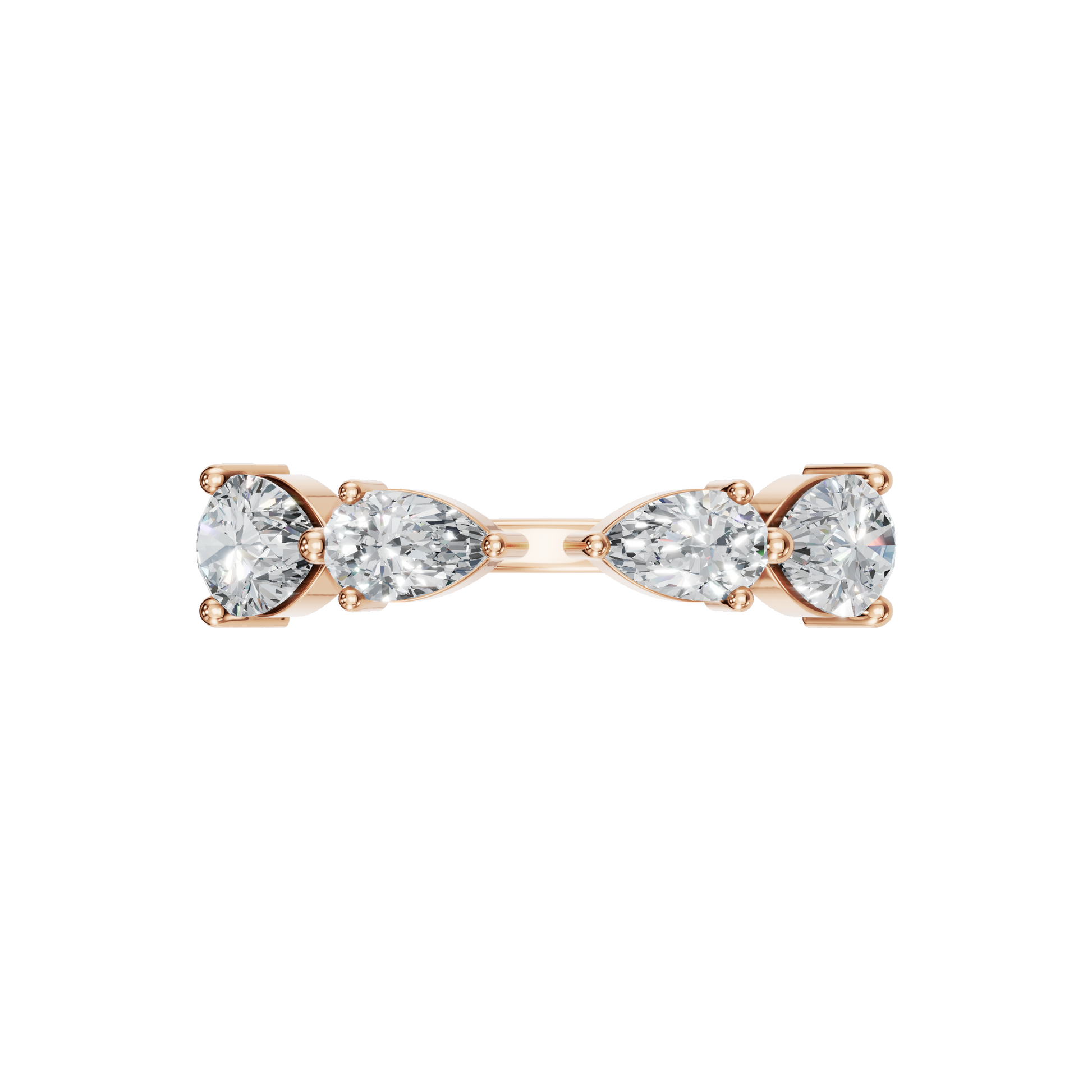PEAR ROUND OPEN RING - M&D Signature Jewels