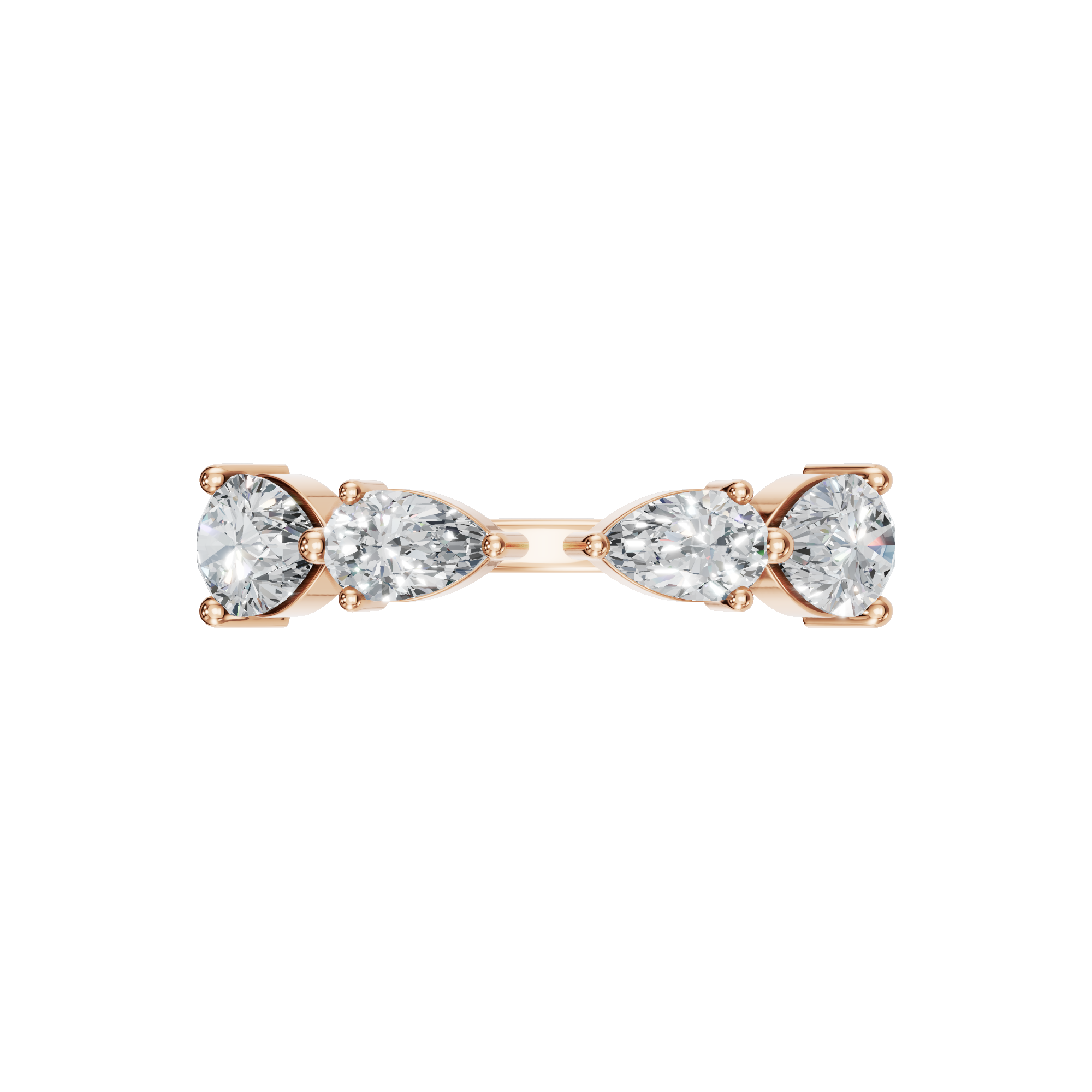 PEAR ROUND OPEN RING