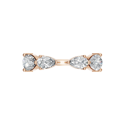 PEAR ROUND OPEN RING - M&D Signature Jewels
