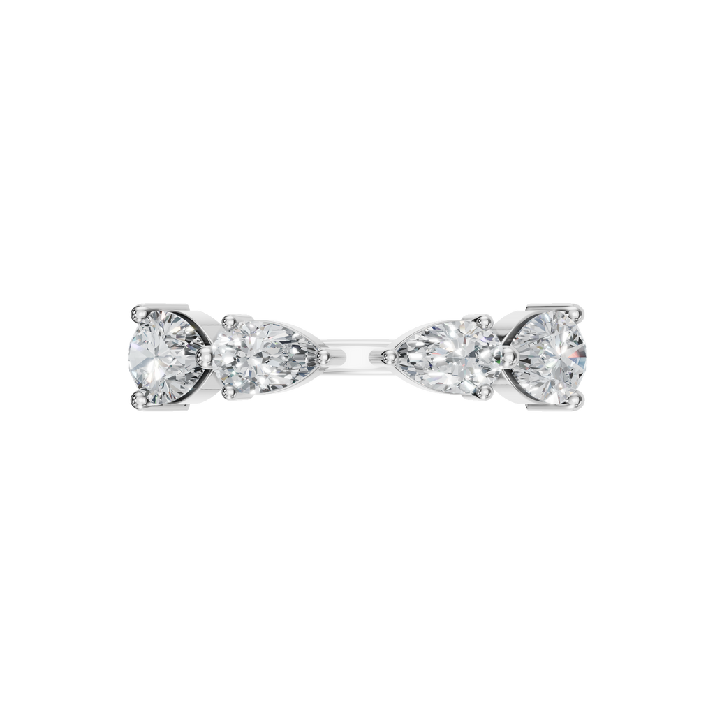 PEAR ROUND OPEN RING