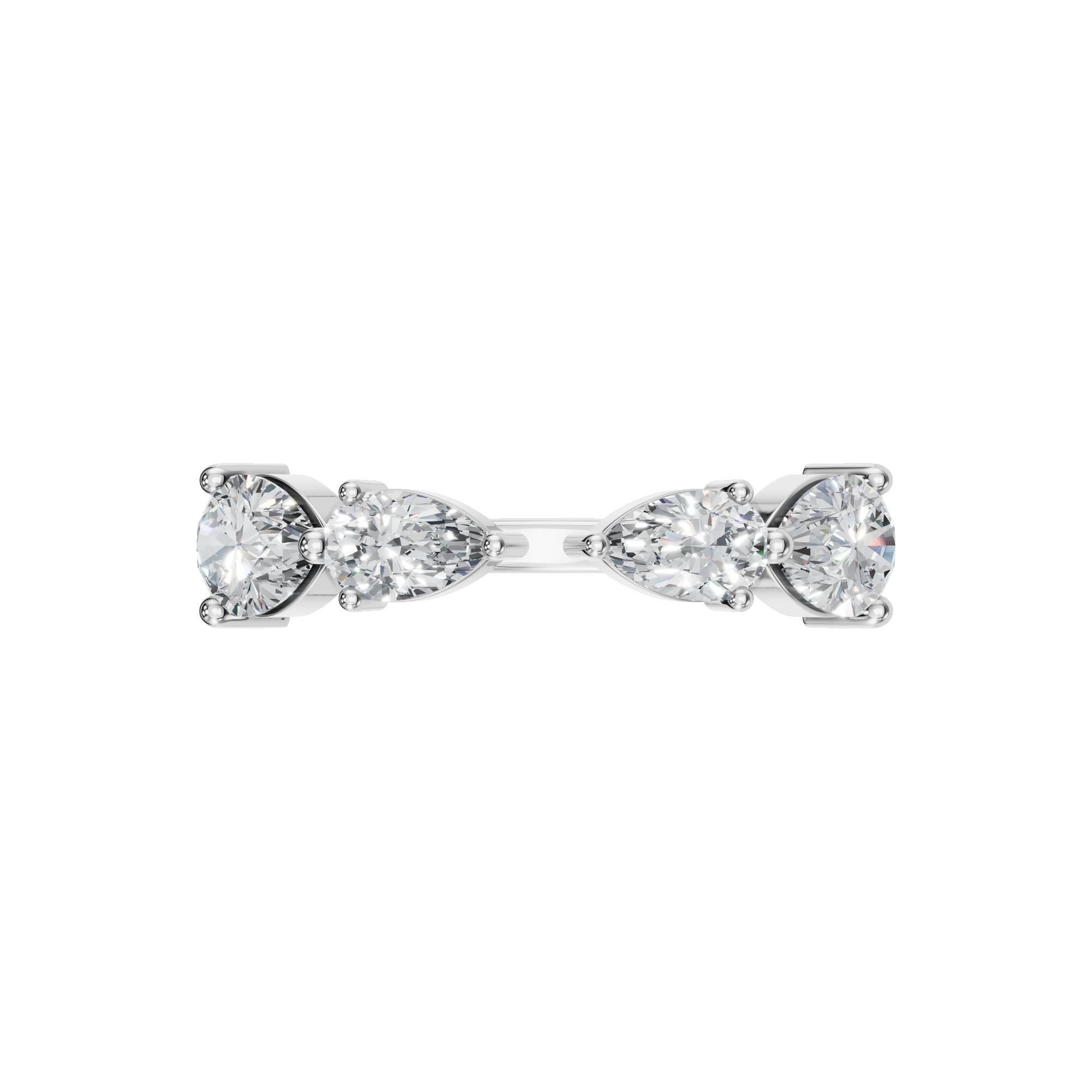 PEAR ROUND OPEN RING