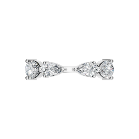 PEAR ROUND OPEN RING