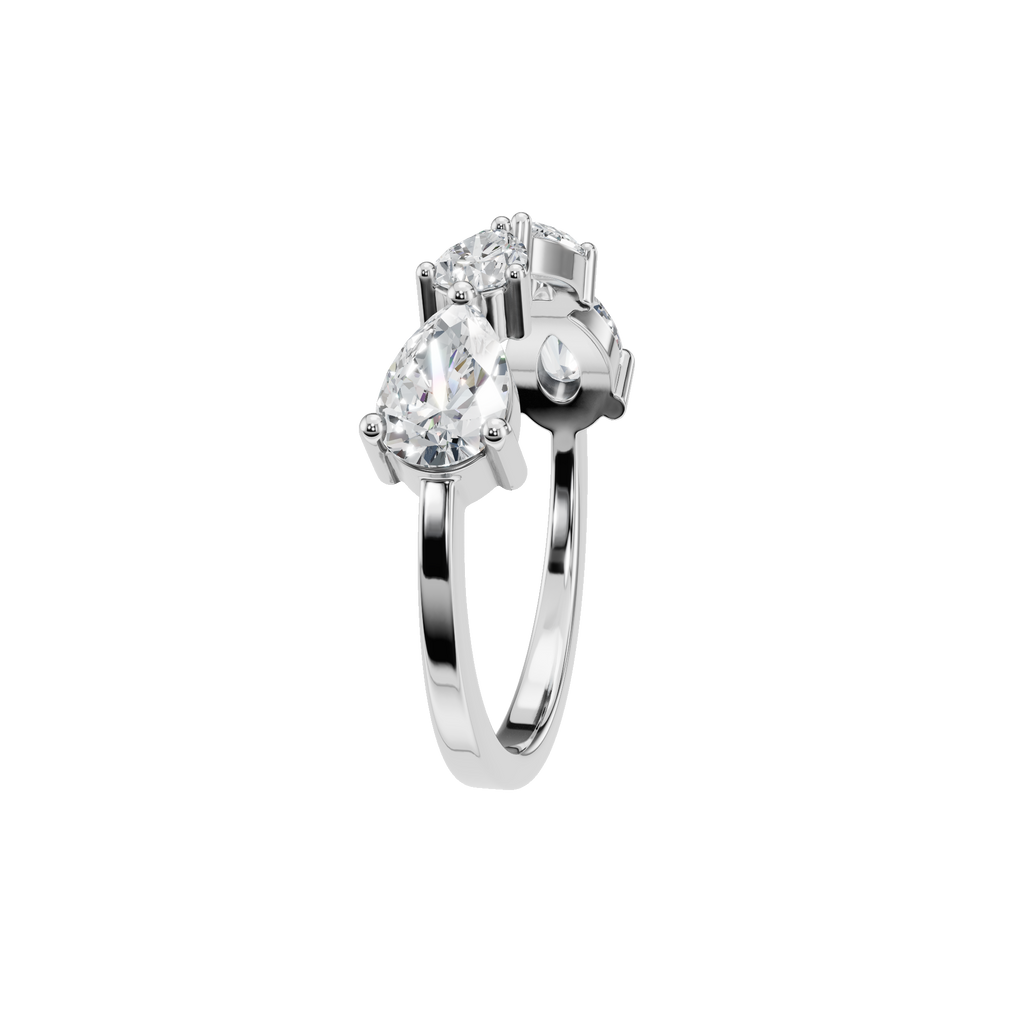 PEAR ROUND OPEN RING