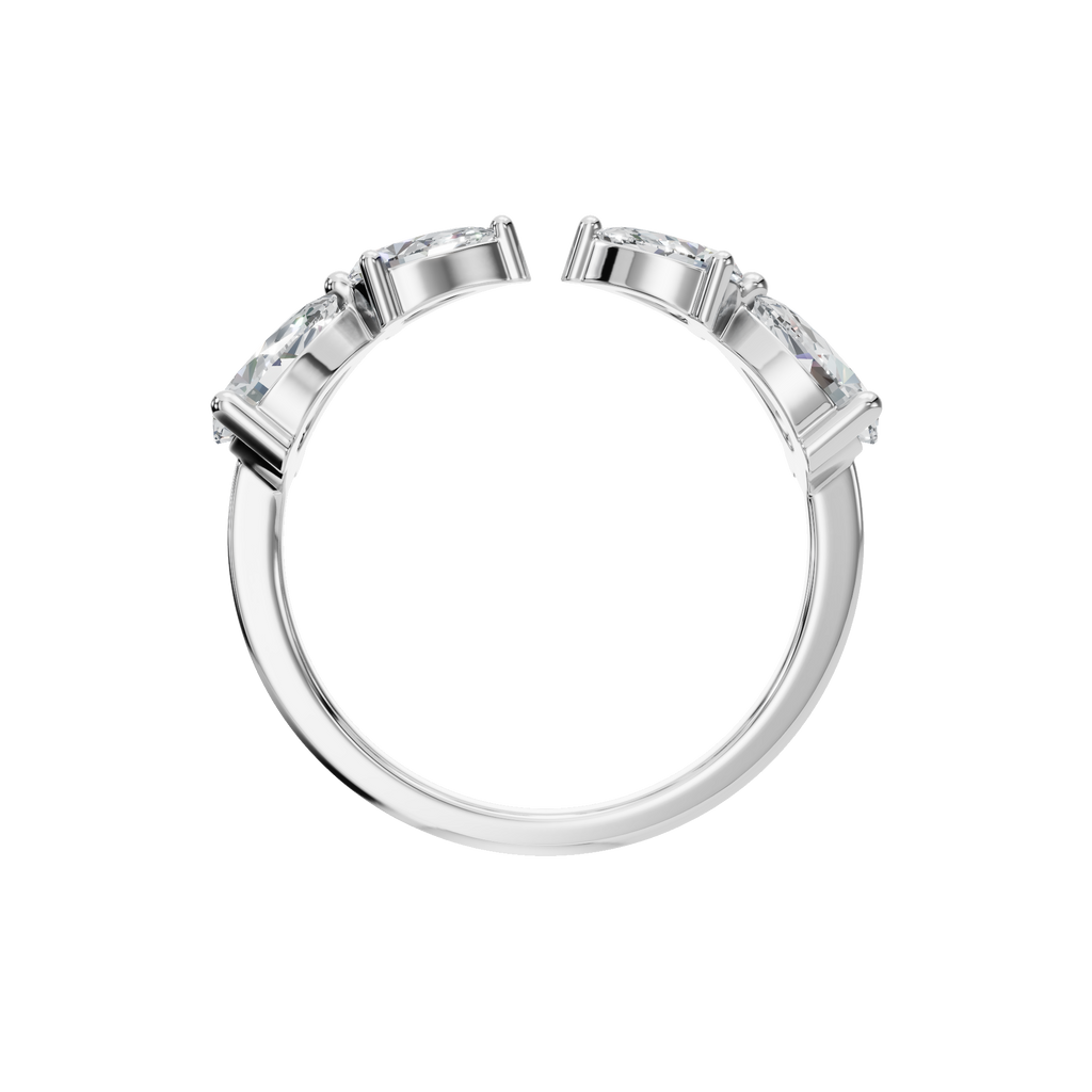 PEAR ROUND OPEN RING