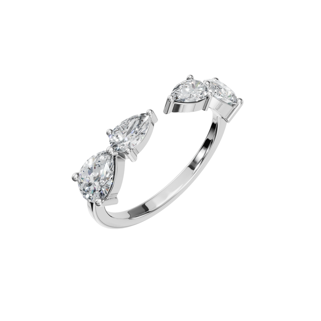 PEAR ROUND OPEN RING