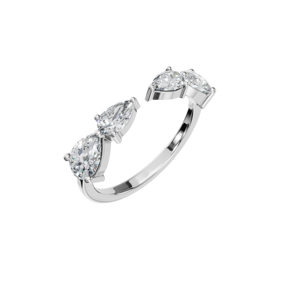PEAR ROUND OPEN RING - M&D Signature Jewels