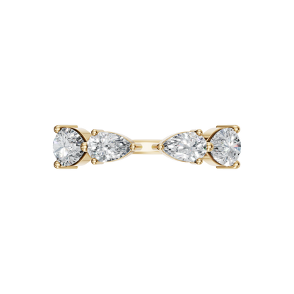 PEAR ROUND OPEN RING - M&D Signature Jewels