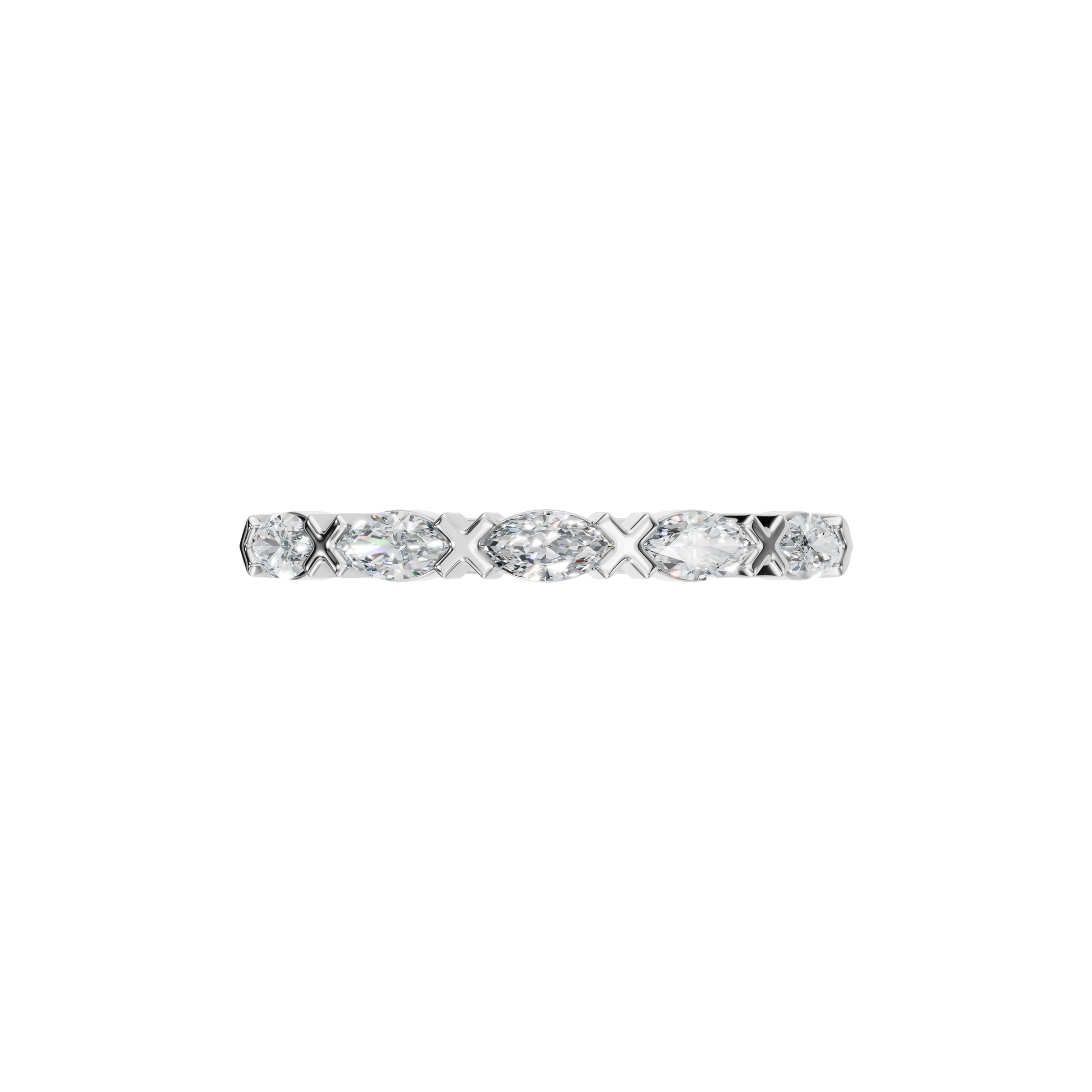 MARQUISE E-W HALF ETERNITY WEDDING BAND - M&D Signature Jewels