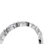MARQUISE E-W HALF ETERNITY WEDDING BAND