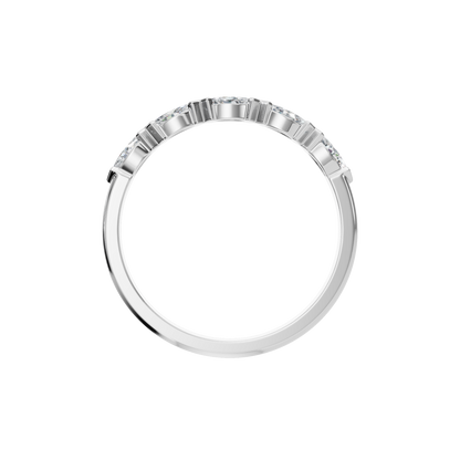 MARQUISE E-W HALF ETERNITY WEDDING BAND - M&D Signature Jewels