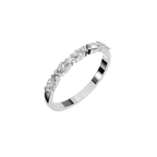 MARQUISE E-W HALF ETERNITY WEDDING BAND