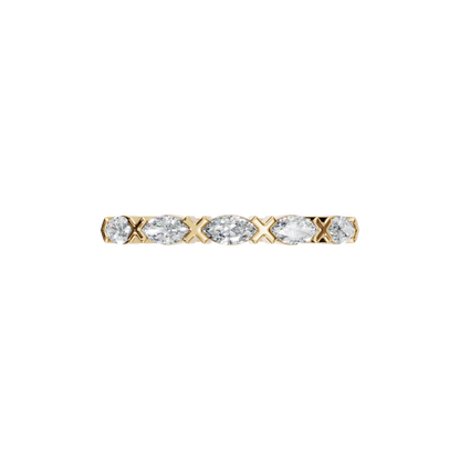 MARQUISE E-W HALF ETERNITY WEDDING BAND - M&D Signature Jewels