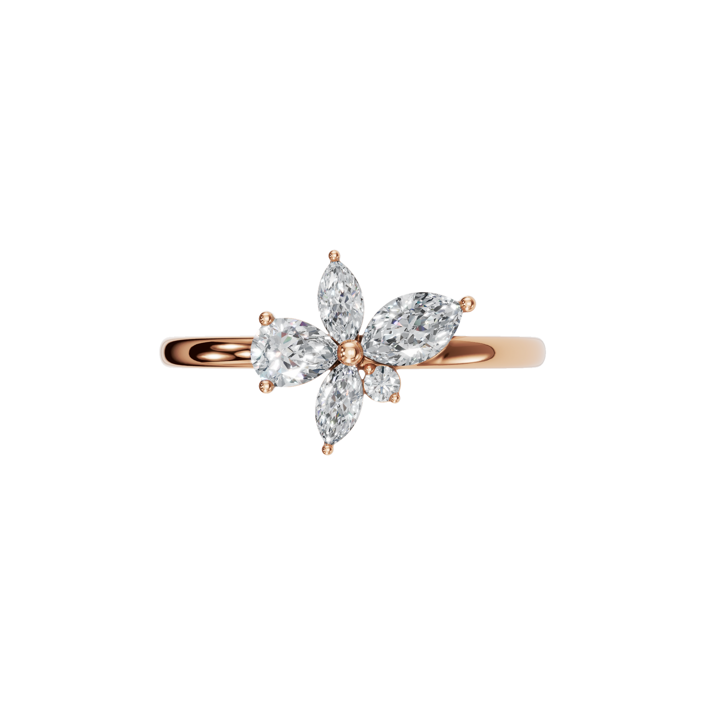 FLOWER WEDDING BAND - M&D Signature Jewels