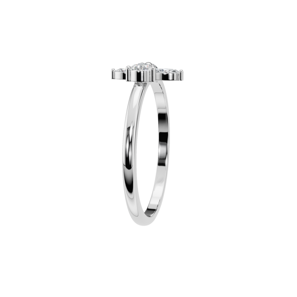 MARQUISE ROUND PEAR-FLOWER WEDDING BAND
