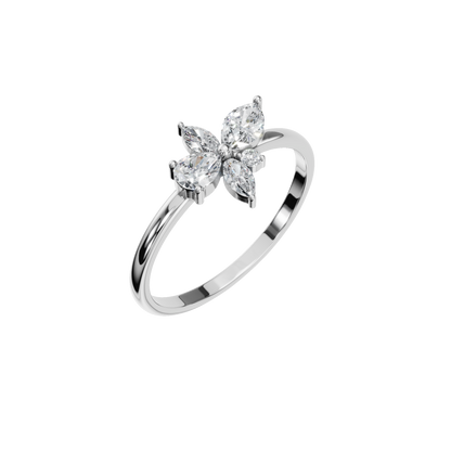 MARQUISE ROUND PEAR-FLOWER WEDDING BAND - M&D Signature Jewels