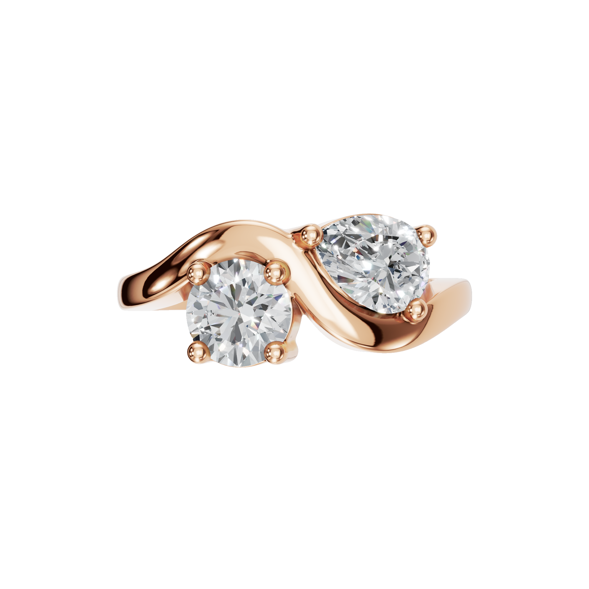ROUND PEAR WEDDING RING