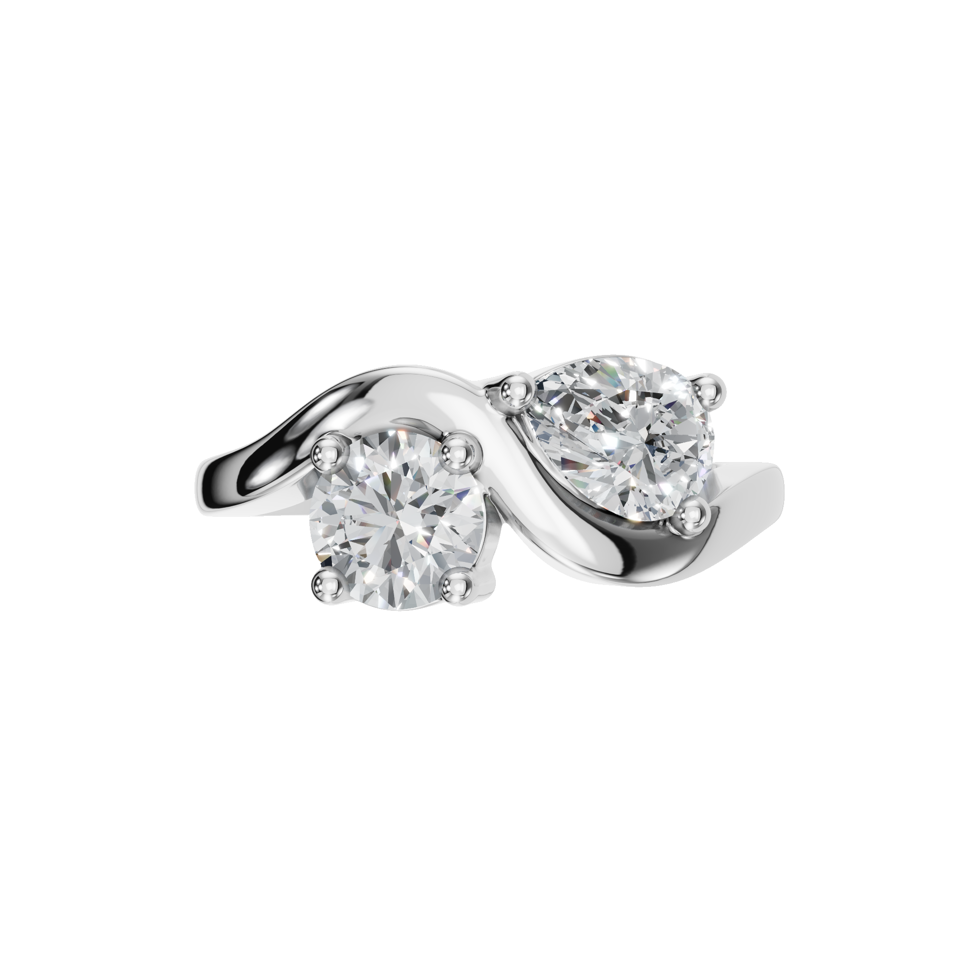 ROUND PEAR WEDDING RING