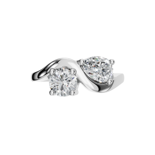 ROUND PEAR WEDDING RING