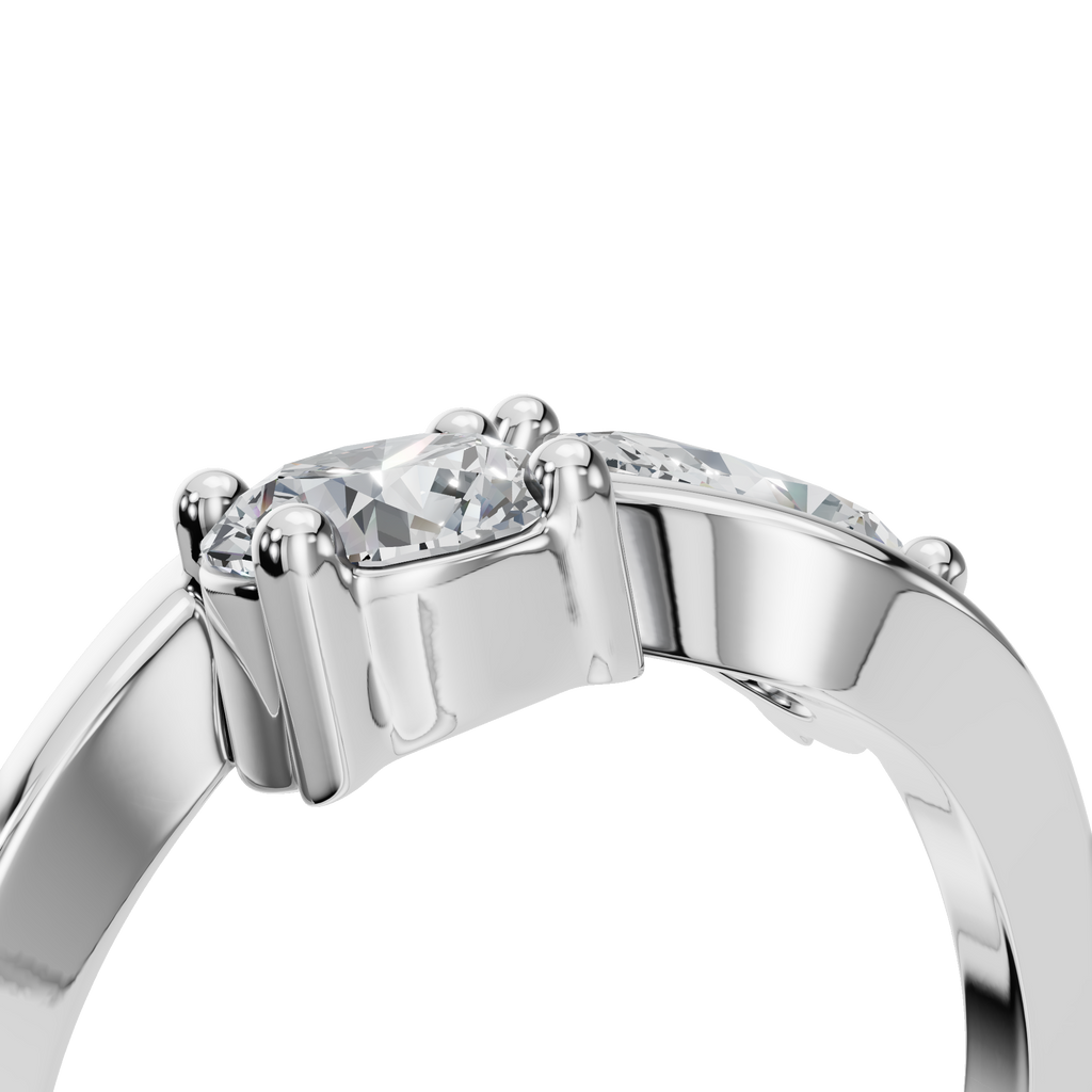 ROUND PEAR WEDDING RING
