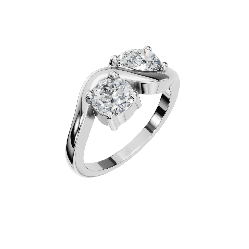 ROUND PEAR WEDDING RING