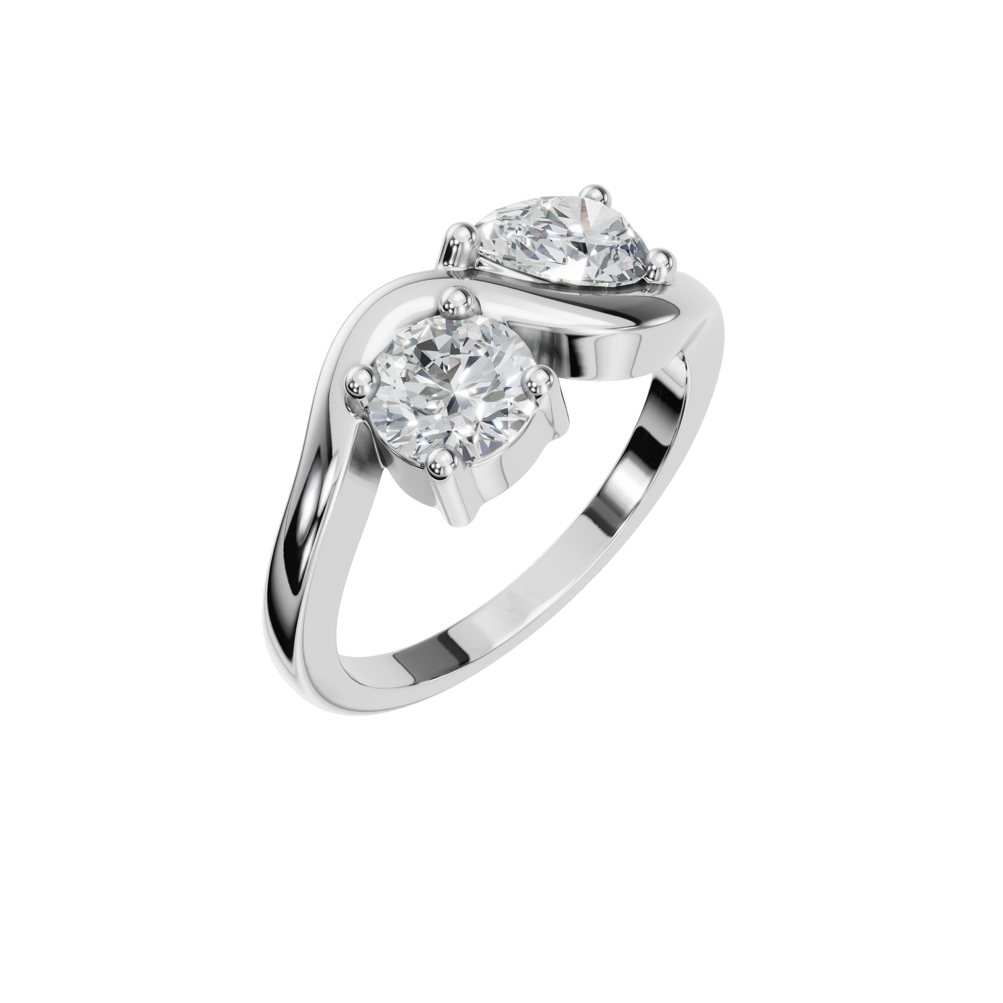 ROUND PEAR WEDDING RING